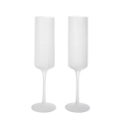 Ferm Living Ripple Champagne Flutes Sæt Af 2 Frosted