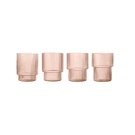 Ferm Living Ripple Glas 4-pak Blush