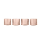 Ferm Living Ripple Low Glas 4-pak Blush