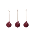 Ferm Living Flurry Glaskugler S 3-pak Picante Red
