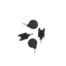 Pedestal Moon Rollin' Wheels Charcoal