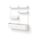New Works Living Shelf Cabinets Low w. Doors - White / White