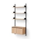 New Works Wall Shelf 1900 Cabinet Low w. Doors - Oak / Black