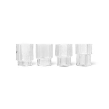 Ferm Living Ripple Glas 4-pak