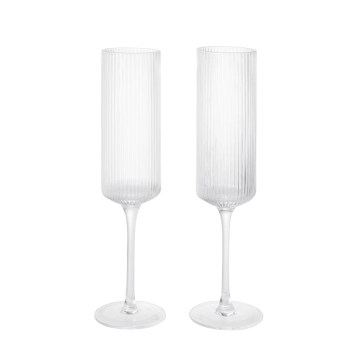 Ferm Living Ripple Champagneglas