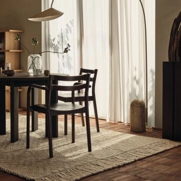 Ferm Living Udo Tæppe Off-white/Black