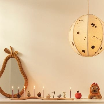 Ferm Living Skye Textile Lampeskærm Natural/Bronze