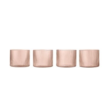 Ferm Living Ripple Low Glas 4-pak