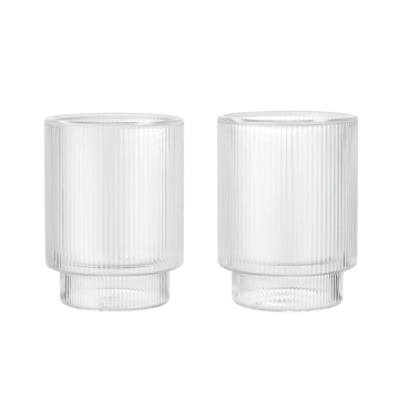 Ferm Living Ripple Thermal Glas 2-pak Clear
