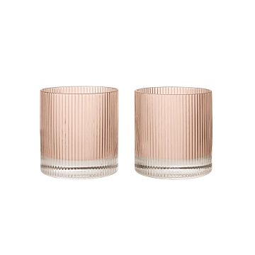 Ferm Living Ripple Tumbler Glas 2-pak