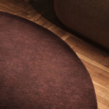 Ferm Living Stille Tufted Tæppe Ø240 Dark Pecan