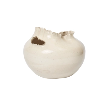 Ferm Living Tereo Rund Vase H18 Off-white Speckle