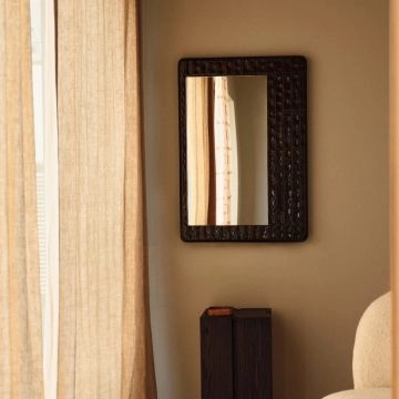 Ferm Living Tiling Spejl H85 Dark Chocolate
