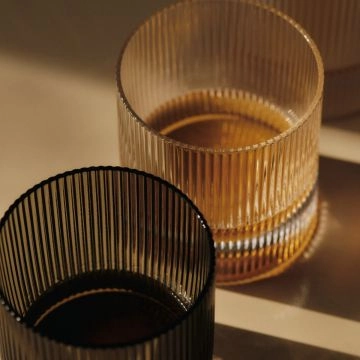 Ferm Living Ripple Tumbler Glas 2-pak