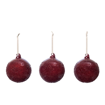 Ferm Living Flurry Glaskugler 3-pak Picante Red