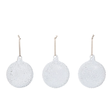 Ferm Living Flurry Glaskugler 3-pak White