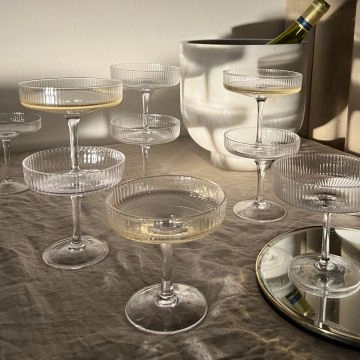 Ferm Living Ripple Champagneskåle