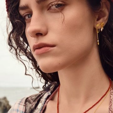 Maanesten Elo Øreringe Guld