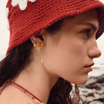 Maanesten Nicola Øreringe Guld