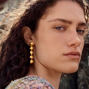 Maanesten Kishi Øreringe Guld