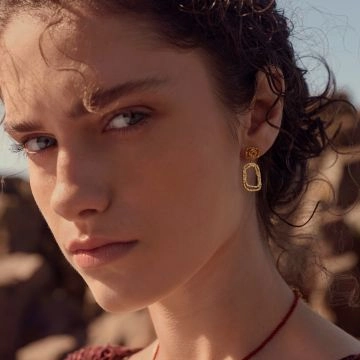 Maanesten Eili Øreringe Guld