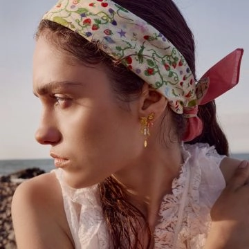 Maanesten Olina Øreringe Guld