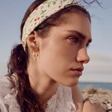 Maanesten Liz Øreringe Guld