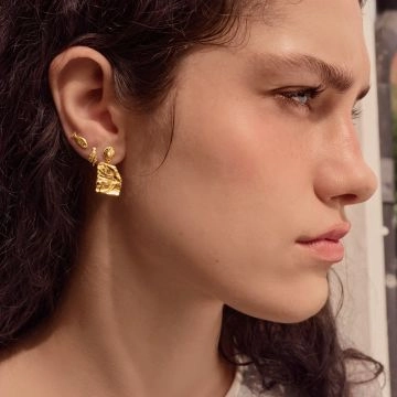 Maanesten Erinna Øreringe Guld