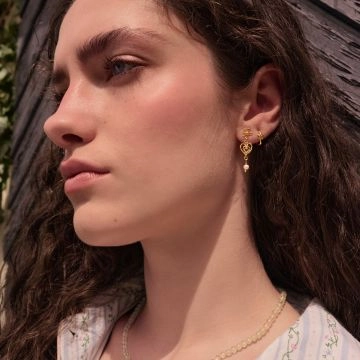 Maanesten Izabel Øreringe Guld