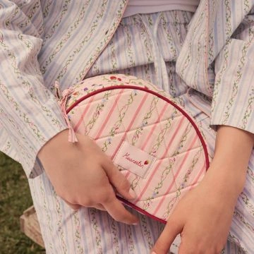 Maanesten Makeup Bag Medium Summer Stripes Peach