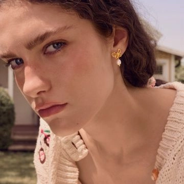 Maanesten Tonia Øreringe Guld