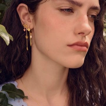 Maanesten Inara Øreringe Guld