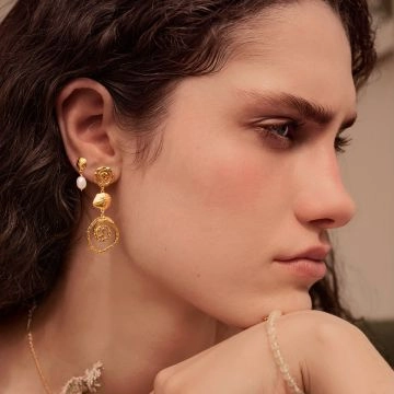 Maanesten Kioku Øreringe Guld