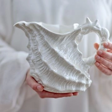 Bloomingville Shellie Kande Hvid Stentøj