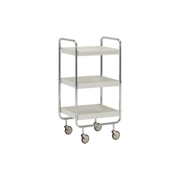 House Doctor Trolley Roll Råhvid Krom