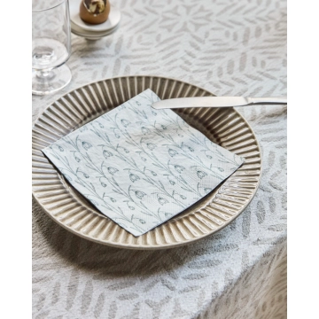 House Doctor Servietter Snowdrop Hvid Grøn