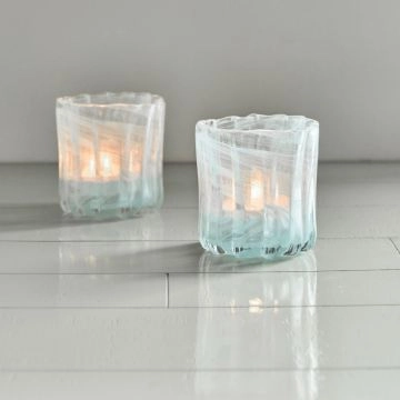 House Doctor Fyrfadsstage Curl Blå