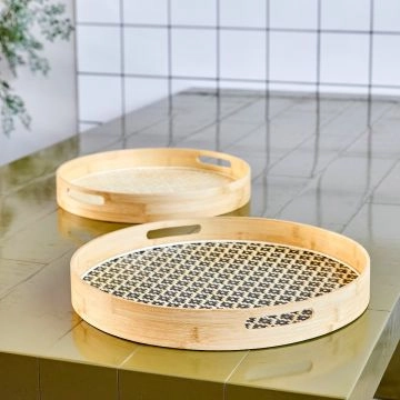 House Doctor Bakke Tray Sort Natur