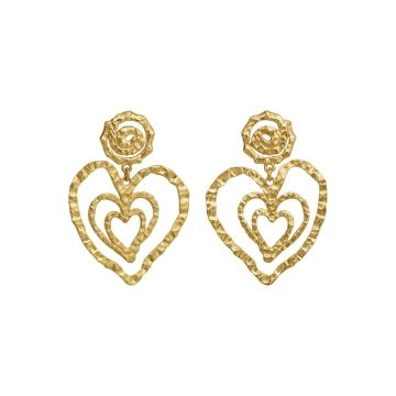 Maanesten Beate Øreringe Guld