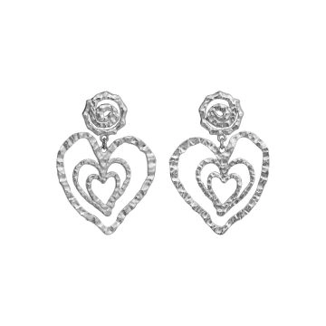 Maanesten Beate Øreringe Sølv