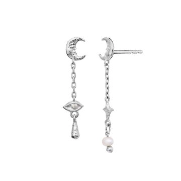 Maanesten Beatrice Øreringe Sølv