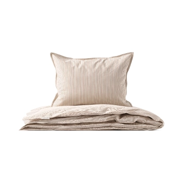 Studio Feder Sengetøj Percale Brown Beach Stripe 140x200 cm