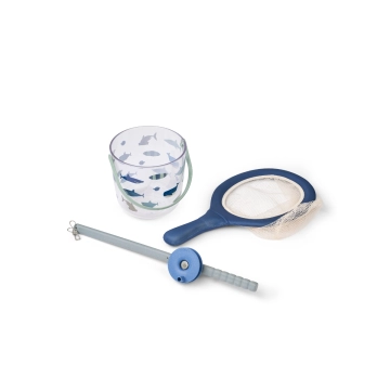 Liewood Cora Krabbefiskesæt Med Net Shark / Dove blue