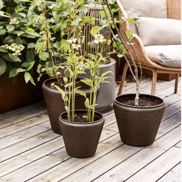 House Doctor Urtepotte Funnel Antik brun Sæt af 3
