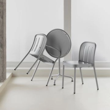 HAY Deville Chair Silver Grey