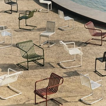 HAY Palissade Cantilever Chair Iron Red