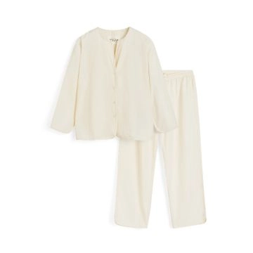 Aiayu Pyjamas Poplin Pure Ecru