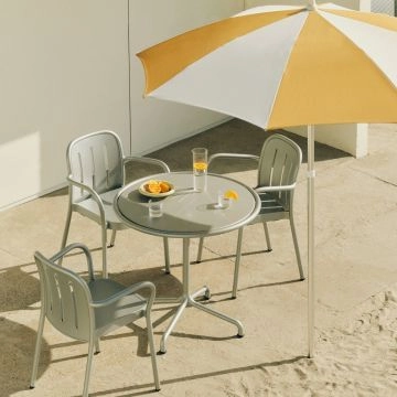 HAY Deville Table Silver Grey Ø80