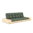 Karup Design Base Sovesofa Clear Lacquered M. Armlæn - 756 Olive Green