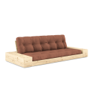 Karup Design Base Sovesofa Clear Lacquered M. Armlæn - 759 Clay Brown